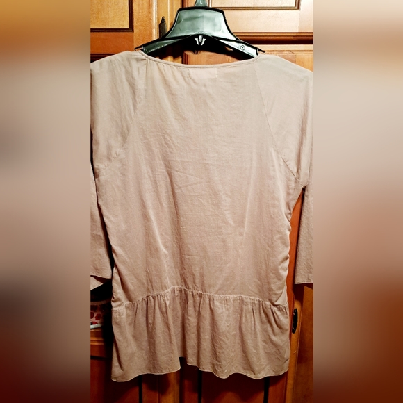 Johnny Was "4 Love and Liberty" Embroidered Tunic Sheer, Side Gathers Cottage S - Picture 5 of 8